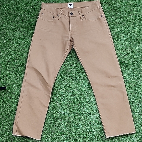 Tellason Men's Tan Chinos Work Pants Style. Straight Leg - Picture 6 of 8